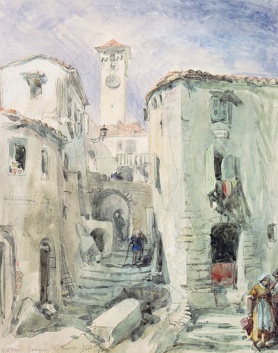 De Oude Toren in Cannes, 1870 door William Crimea Simpson